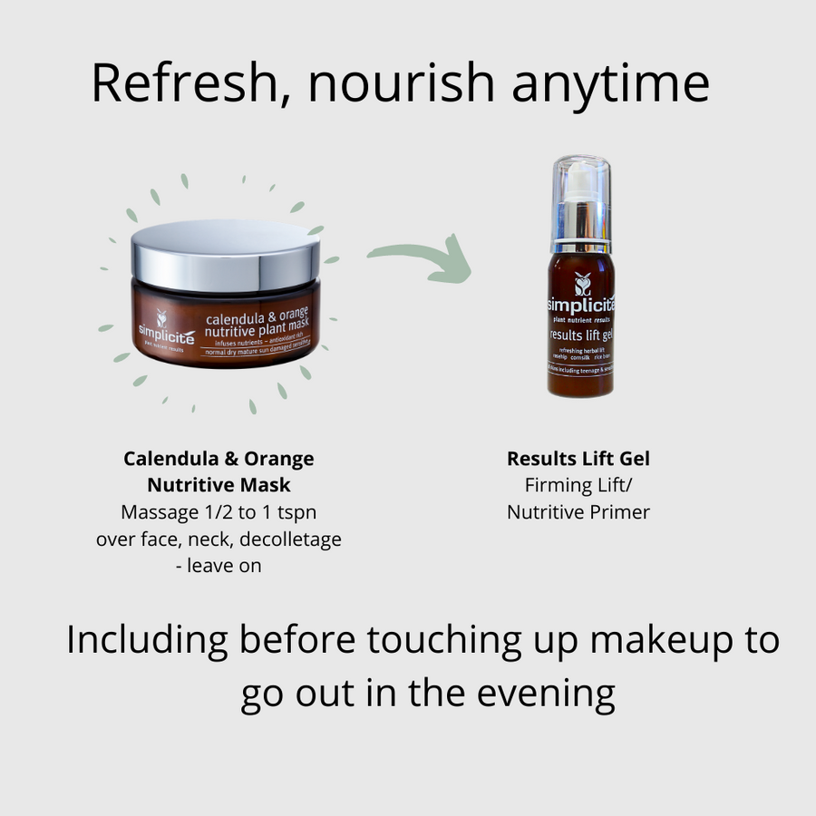 Natural organic skin care refresh skin before touching up makeup